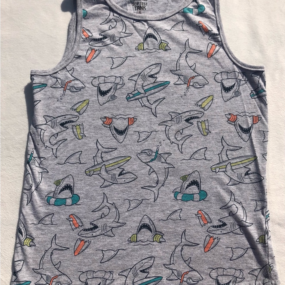Jumping Beans Shark Adventure Tank Top - Gray